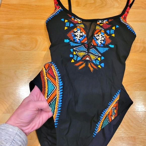 La Blanca One Piece Swim Suit Black Size 4 - Picture 2 of 12